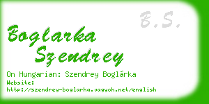 boglarka szendrey business card
